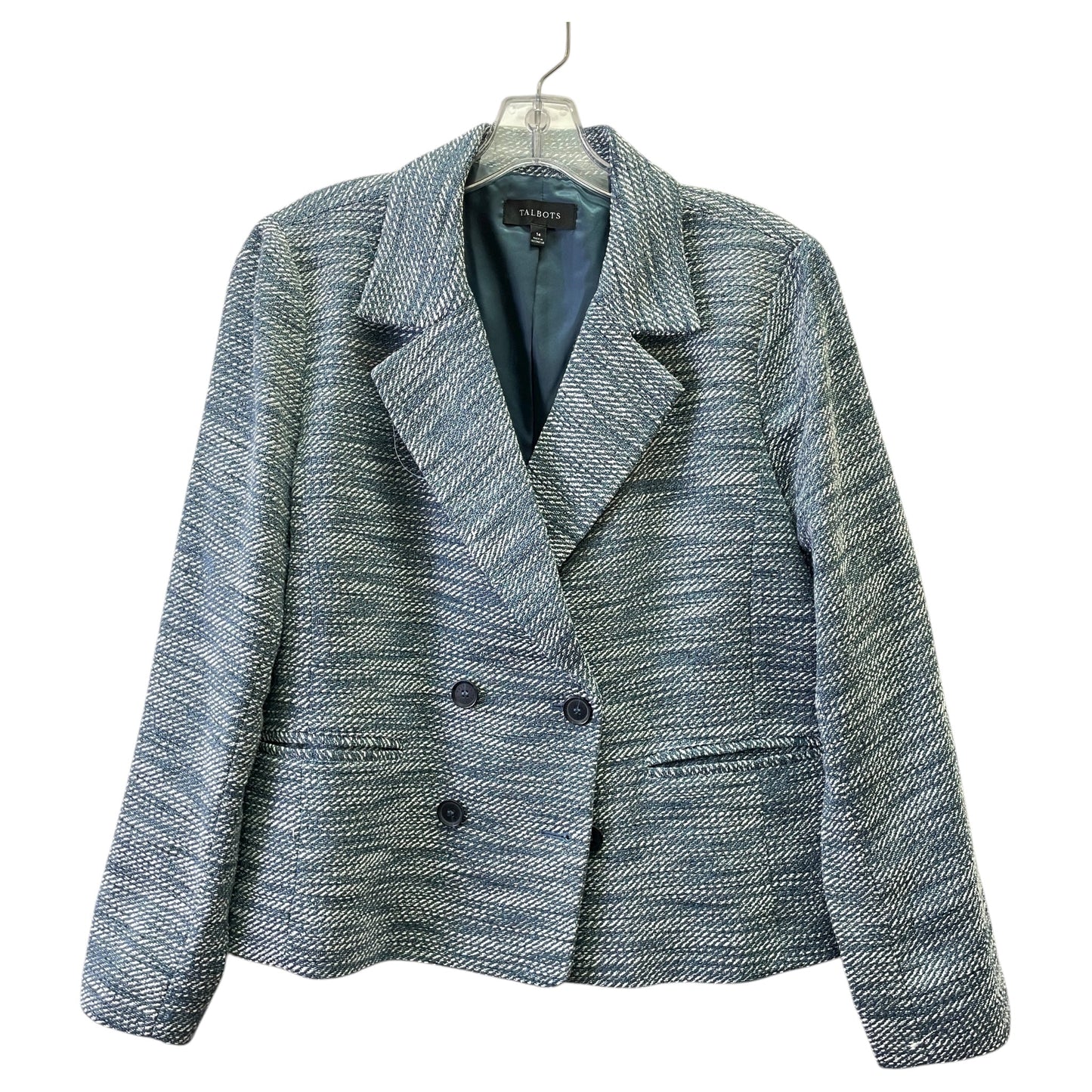 Blazer By Talbots In Blue & White, Size:14