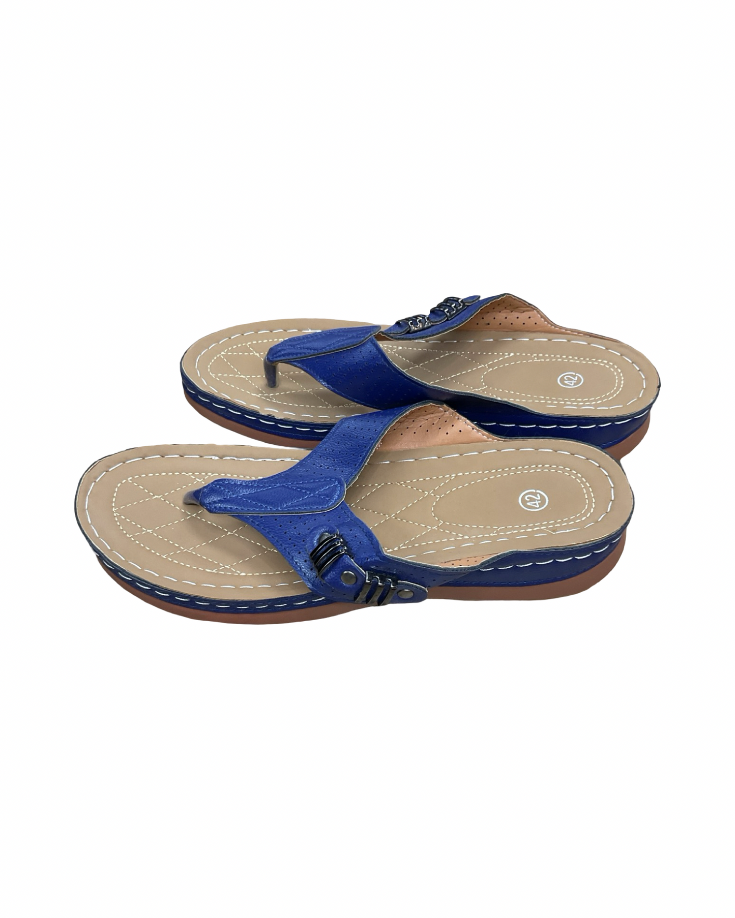 Sandals Flip Flops By Clothes Mentor In Blue, Size:11.5