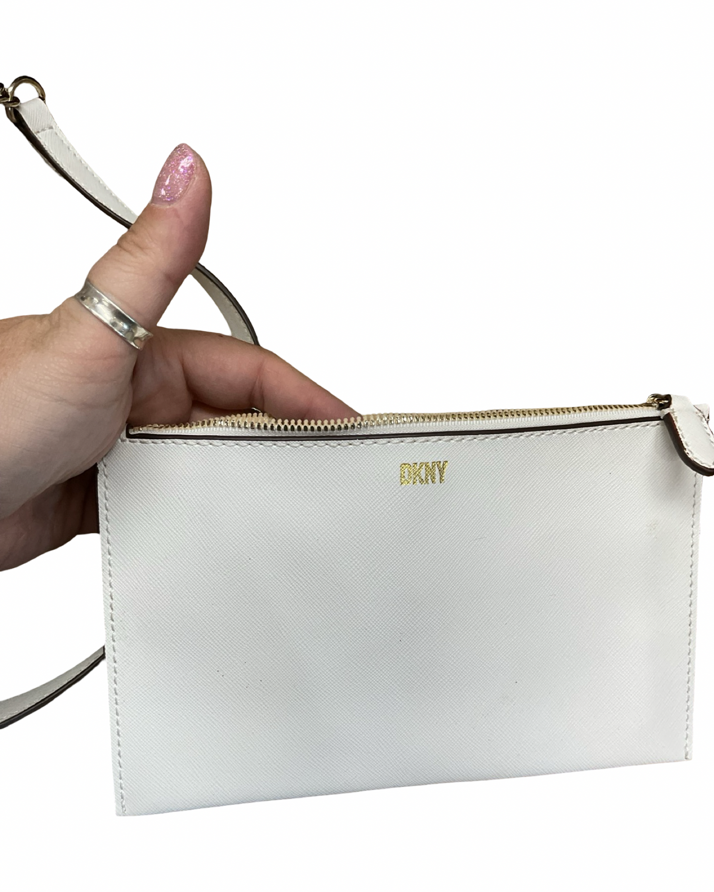 Handbag By Dkny In Tan, Size:Medium