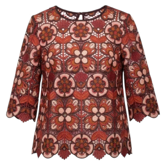 Colter Top 3/4 Sleeve By Trina Turk In Multi-colored, Size: XS