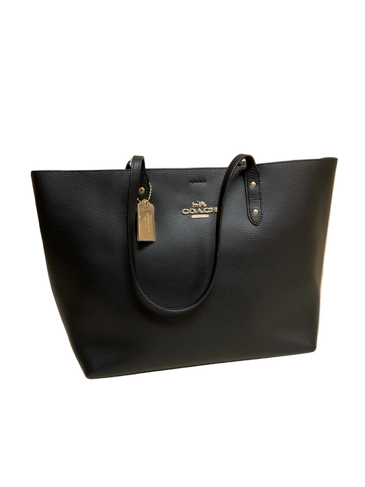 Handbag Designer By Coach In Black, Size:Large