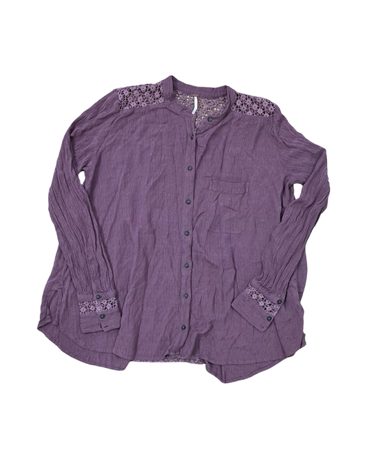 Blouse Ls By Free People In Purple, Size:S