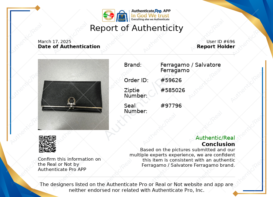 Wallet Luxury Designer By Ferragamo, Size: Large