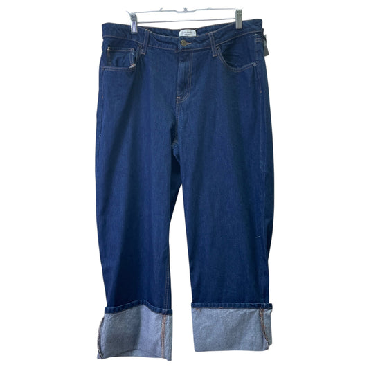 Jeans Wide Leg By Target-Designer In Blue Denim, Size:14