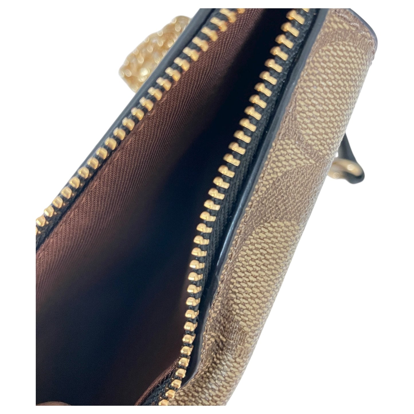 Crossbody Designer By Coach In Black & Brown, Size:Small