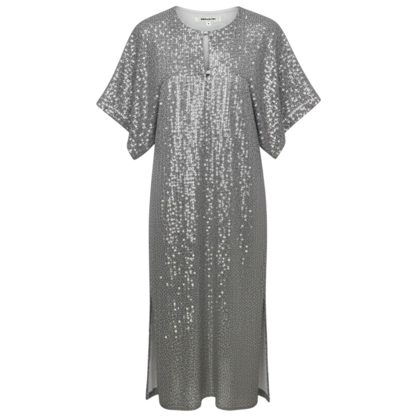 AS IS Marion Sequin Long Dress By Emerson Frye In Silver, Size: M