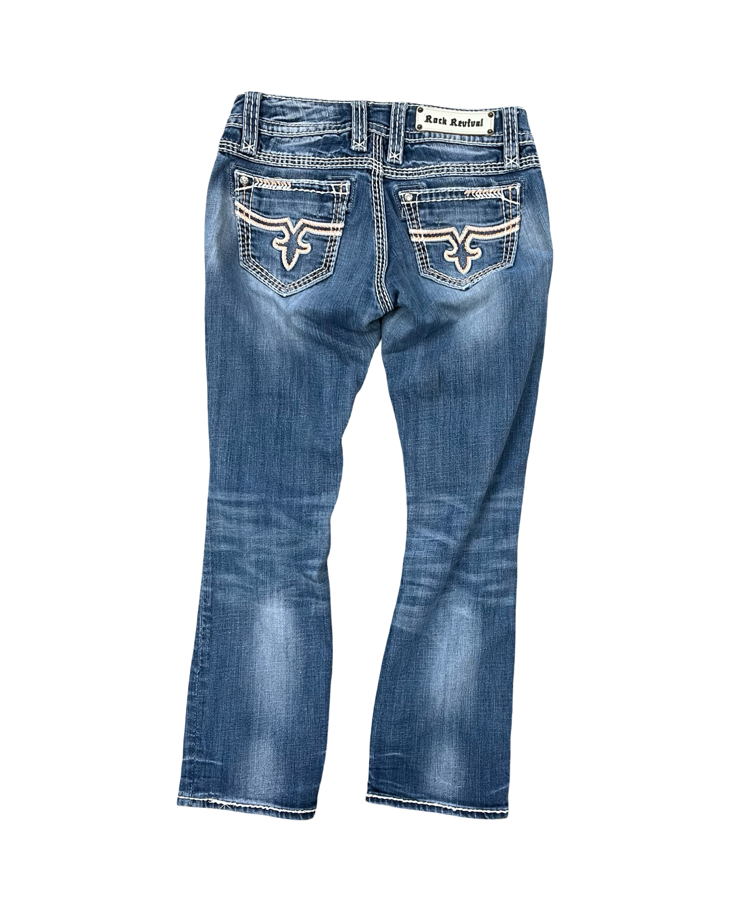 Jeans Straight By Rock Revival In Blue Denim, Size:4