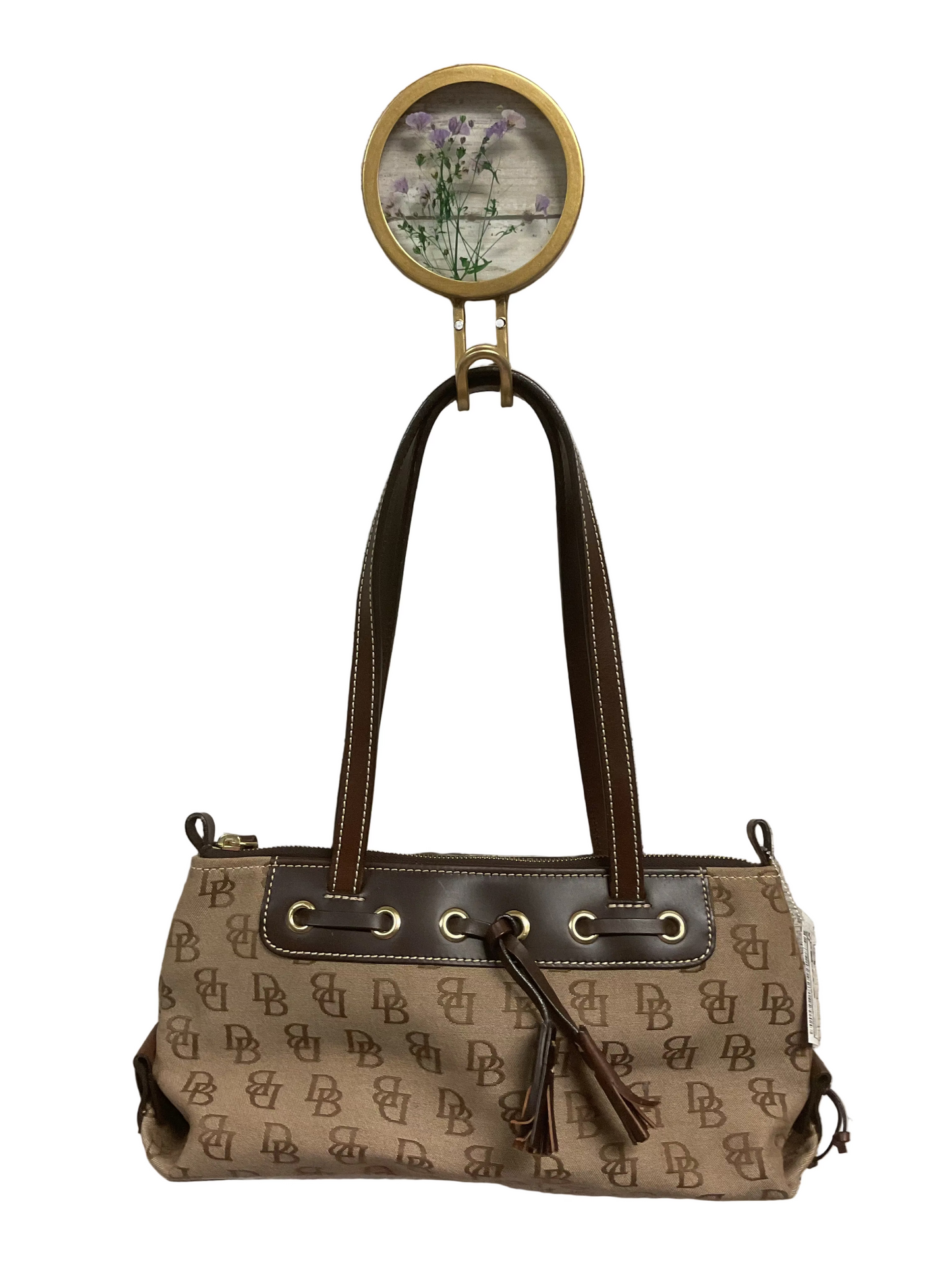 Handbag Designer By Dooney And Bourke In Brown, Size:Small