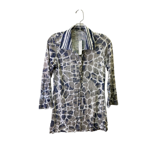 Top Ls By David Cline In Blue & Grey, Size:Xs