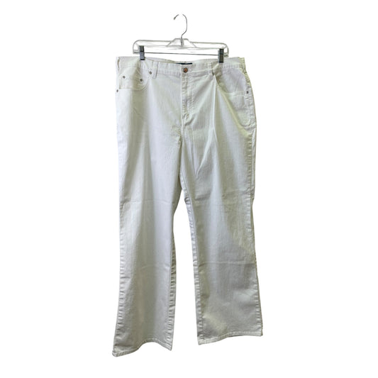 Jeans Wide Leg By Avenue Blues In White, Size:18