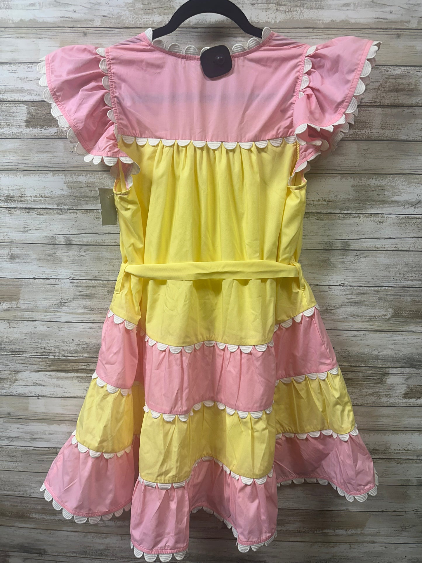 Dress Casual Short By Entro In Pink & Yellow, Size:S