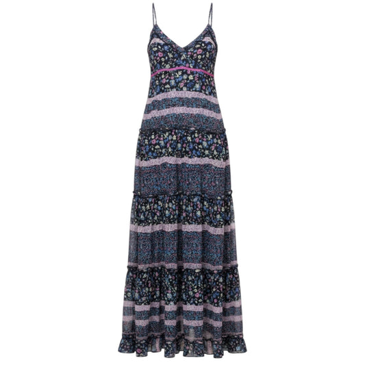 Floral Tiered Maxi Dress By Patrons Of Peace In Multi-colored, Size: S