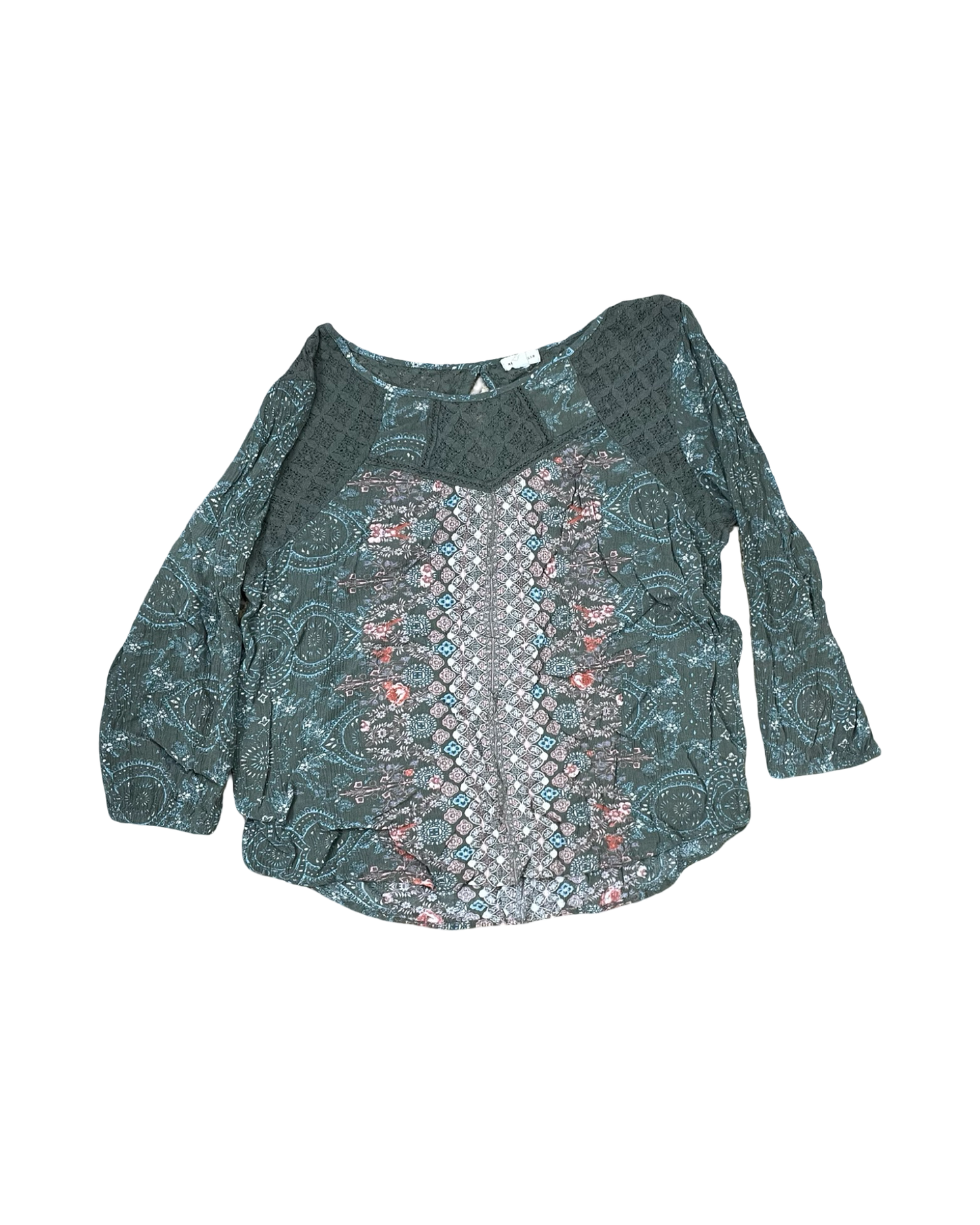 Top 3/4 Sleeve By Mason & Belle In Green, Size:L