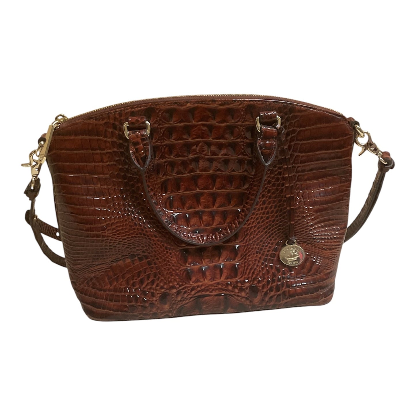 Handbag Designer By Brahmin In Brown, Size:Medium