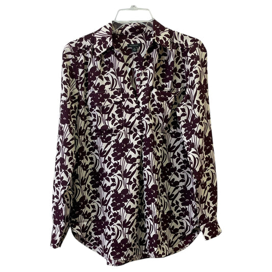 Top Ls By Ann Taylor In Maroon, Size:Xs