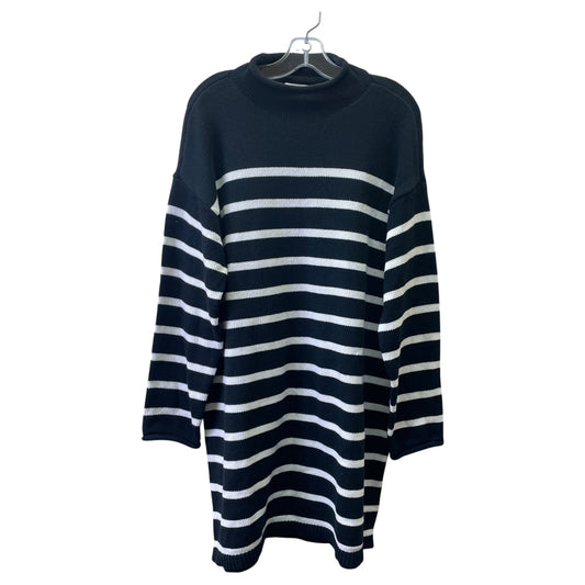 Dress Sweater By Loft In Black & White, Size:Xl