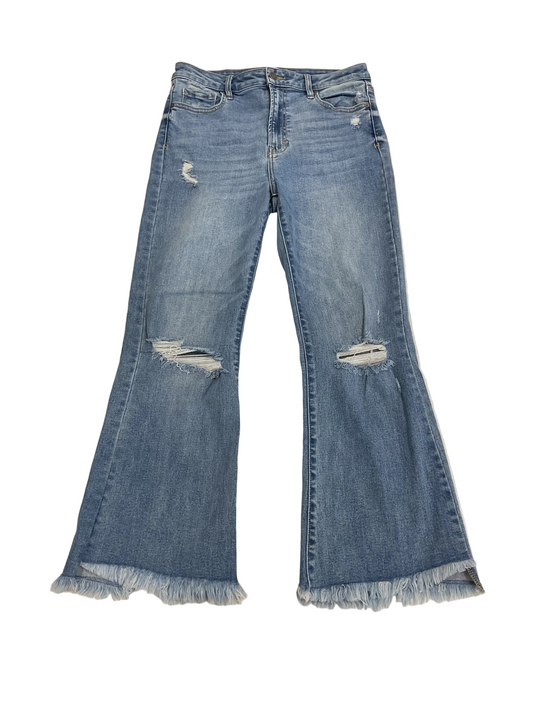 Jeans Flared By Hidden In Blue Denim, Size:8