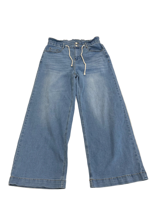 Jeans Wide Leg By Clothes Mentor In Blue Denim, Size:L
