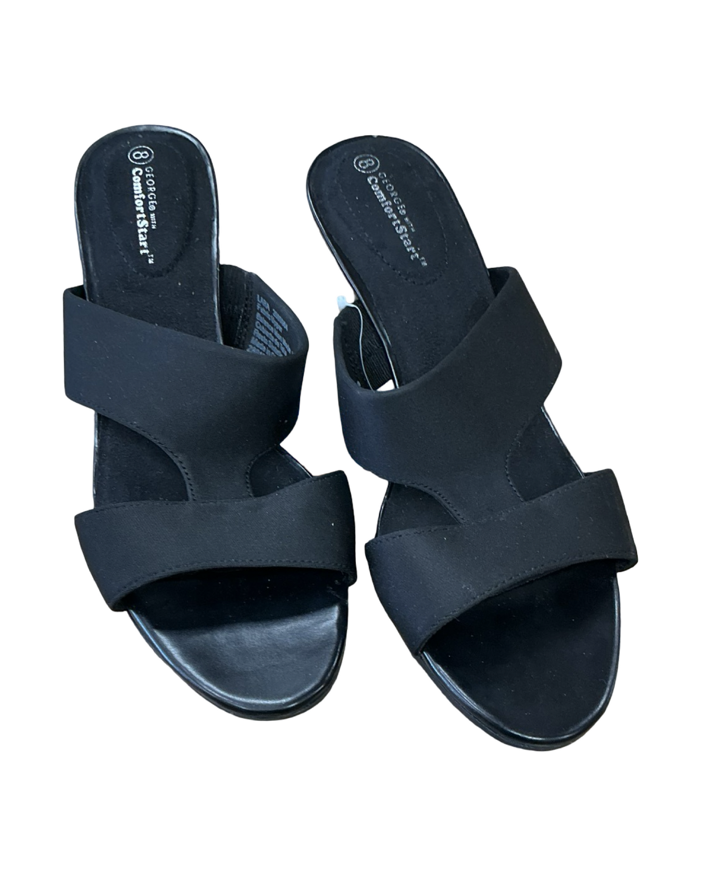 Shoes Heels Kitten By George In Black, Size:8