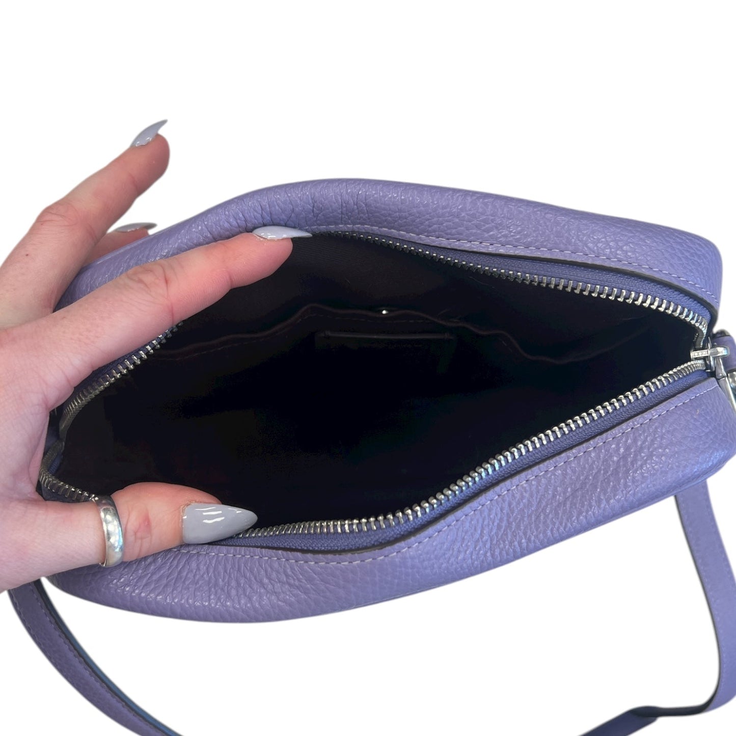 Crossbody Designer By Coach In Purple, Size:Medium