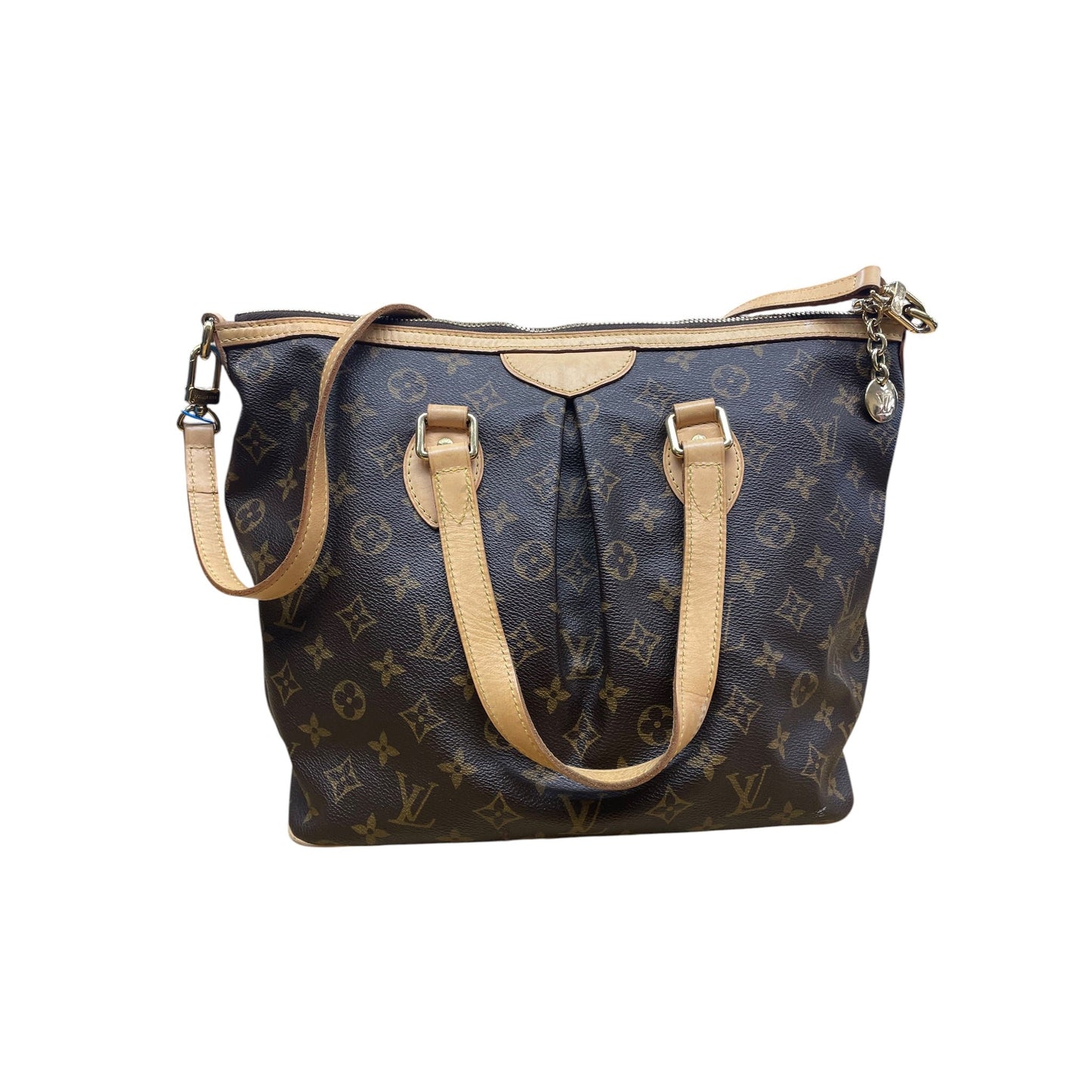 Handbag Luxury Designer By Louis Vuitton In Brown, Size:Medium