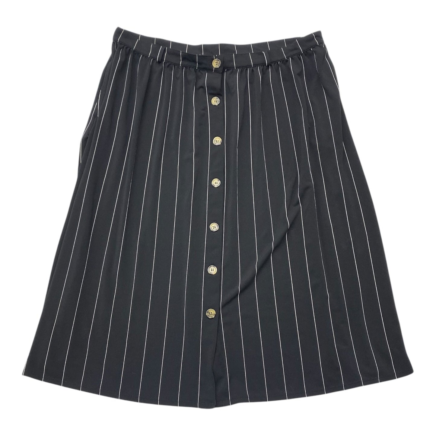 Skirt Maxi By Terra & Sky In Black & White, Size:1X