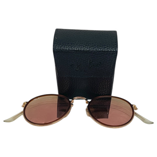 Sunglasses Designer By Ray Ban In Gold