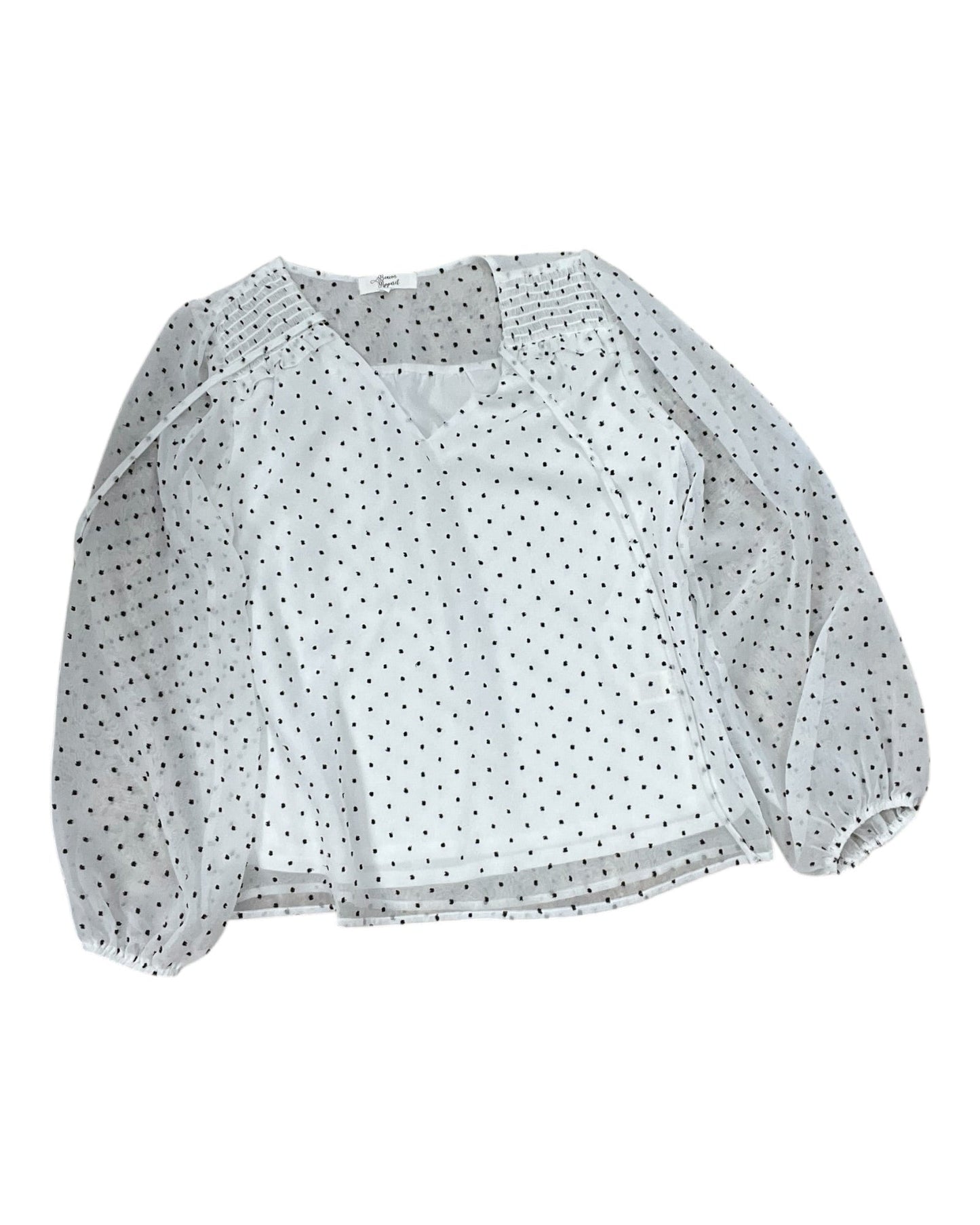 Top Ls By Clothes Mentor In Black & White, Size:Sp