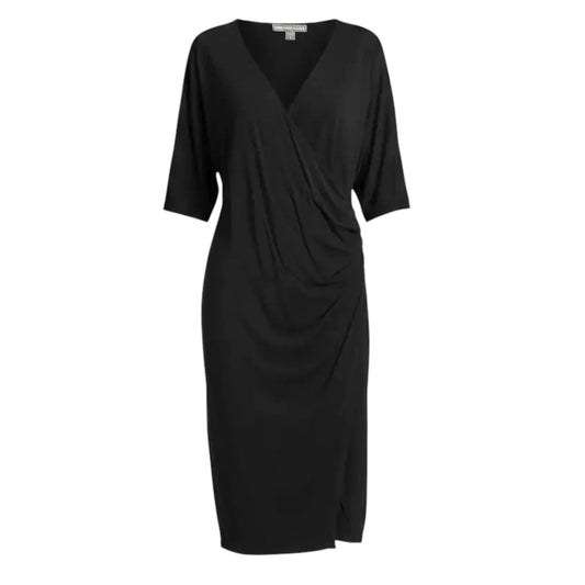 Faux Wrap Midi Dress By James Perse In Black, Size: M
