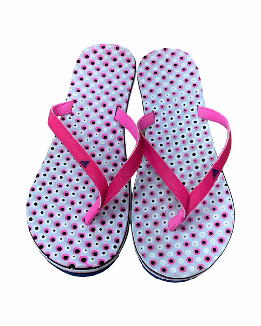 Sandals Flip Flops By Adidas In Pink, Size:10