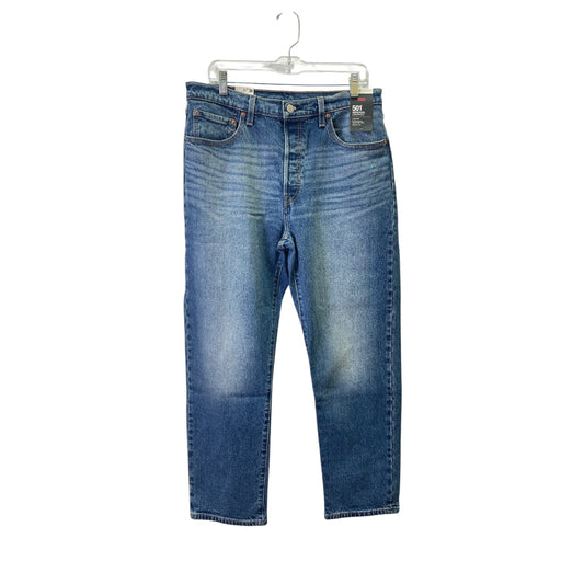 Jeans Cropped By Levis In Blue Denim, Size:12