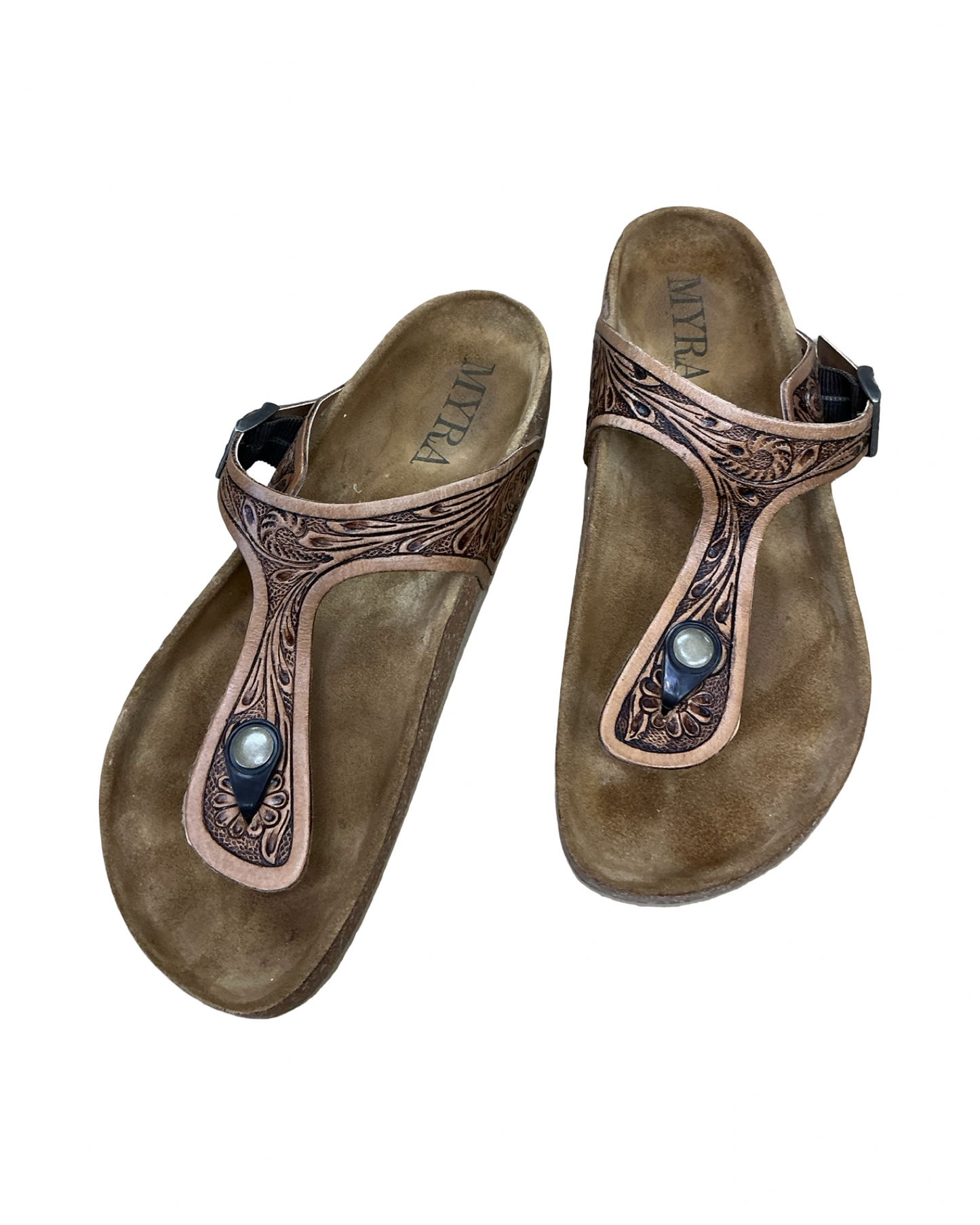 Sandals Flats By Myra In Brown, Size:7