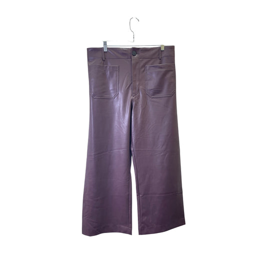 Pants Wide Leg By Maeve In Maroon, Size:12