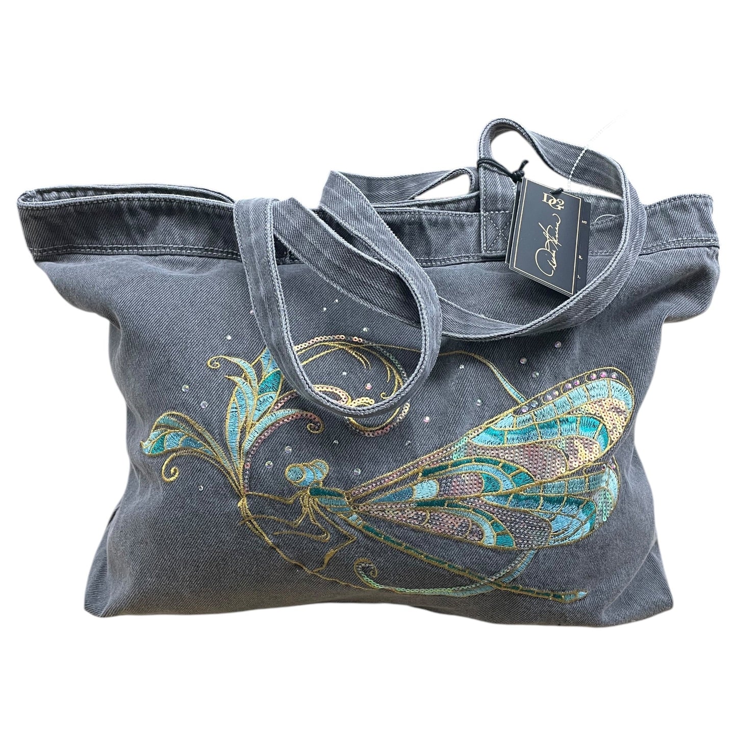 Handbag By Dg2 In Grey, Size:Medium