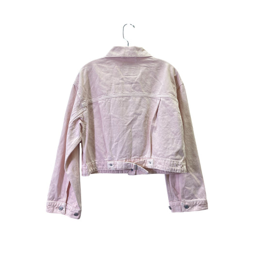 Jacket Denim By Levis In Pink Denim, Size:L