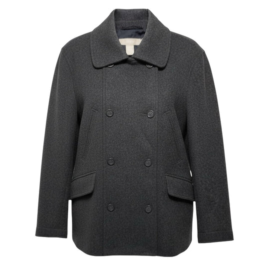 Double Breasted Wool Blend Peacoat By J. Crew In Grey, Size: S