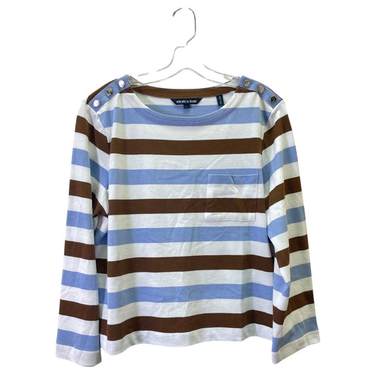 Top Ls Designer By Veronica Beard In Blue & Brown, Size:Xl