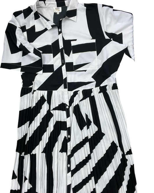 Dress Casual Maxi By Clothes Mentor In Black & White, Size:3