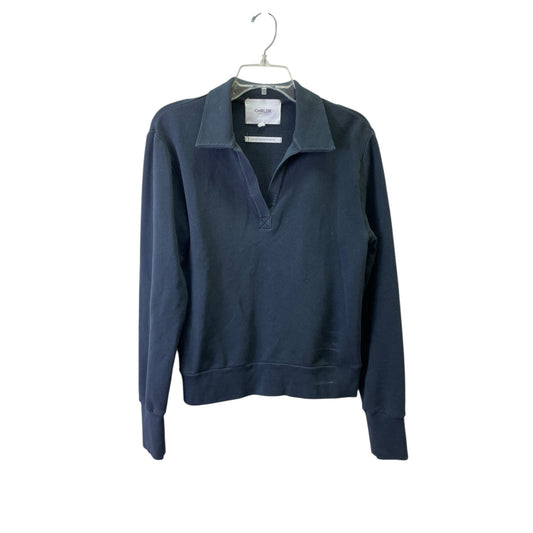 ATHLETIC TOP LS COLLAR by  CHRLDR In BLACK, Size: M