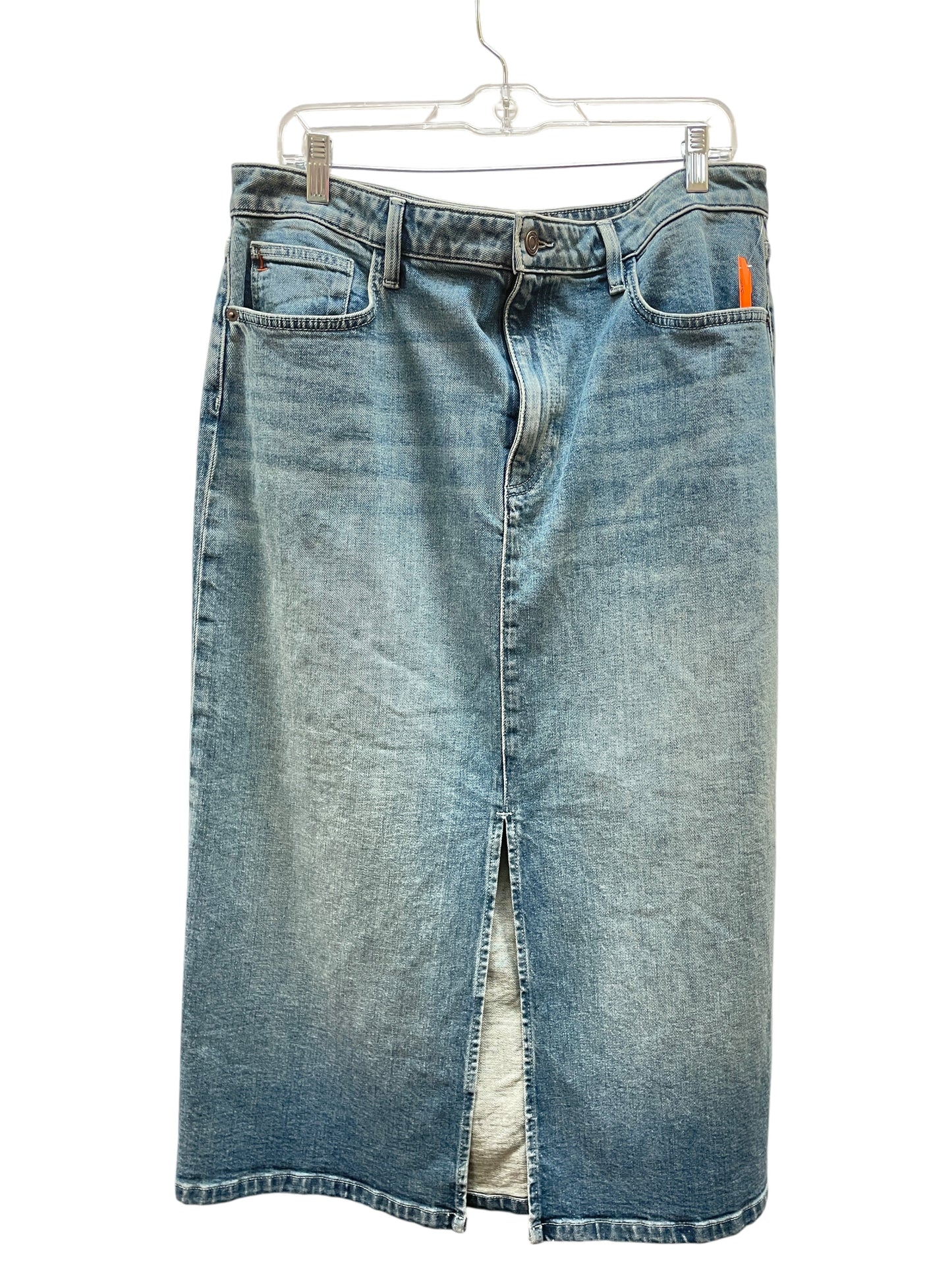 Skirt Designer By Lafayette 148 In Blue Denim, Size:12