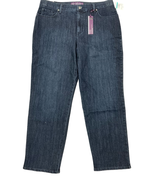 Jeans Straight By Gloria Vanderbilt In Blue, Size:16