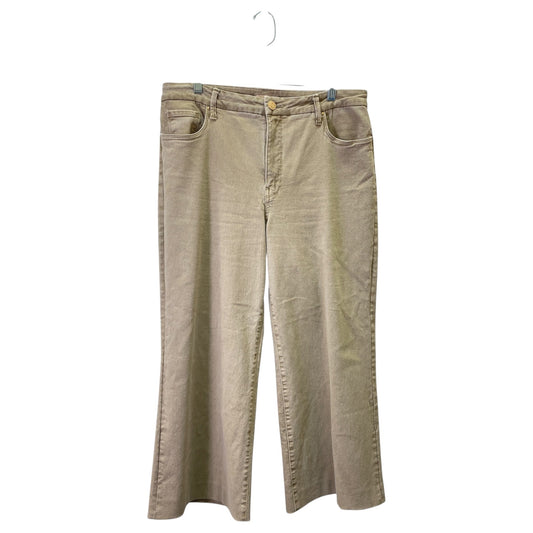 Jeans Wide Leg By Kut In Tan Denim, Size:14