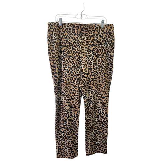 Pants Leggings By Chicos In Animal Print, Size:14
