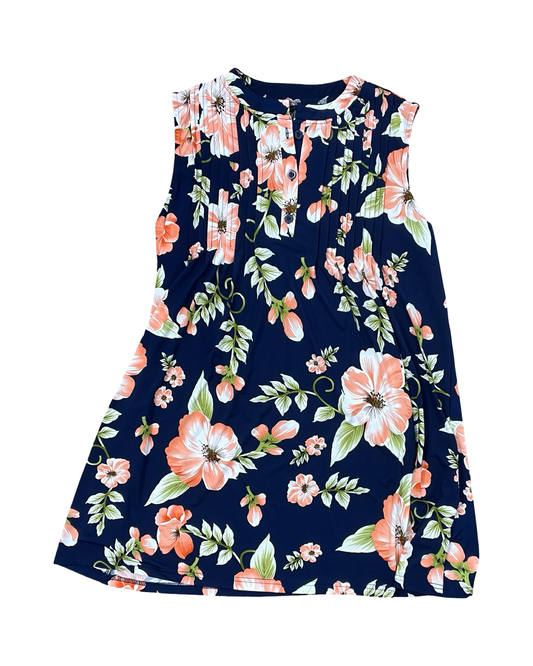 Top Sleeveless By White Mark In Blue & Orange, Size:Xl