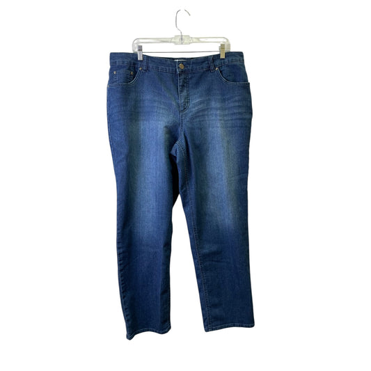 Jeans Skinny By Hanes In Blue Denim, Size:20
