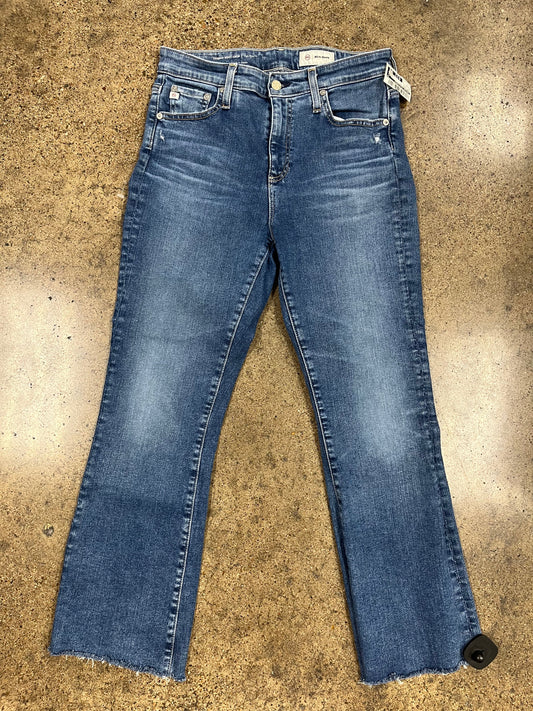 Jeans Boot Cut By Adriano Goldschmied In Blue Denim, Size:6