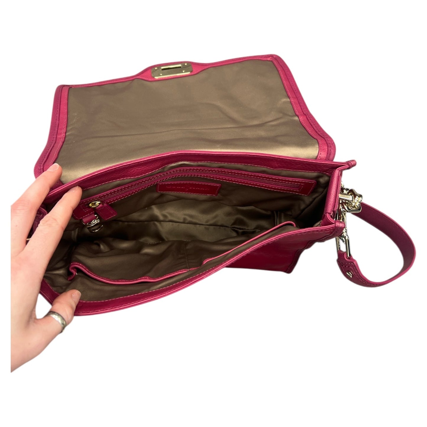 Crossbody Leather By Cole-Haan In Red, Size:Medium