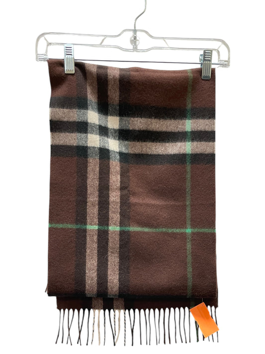 Scarf Luxury Designer By Burberry In Brown & Cream