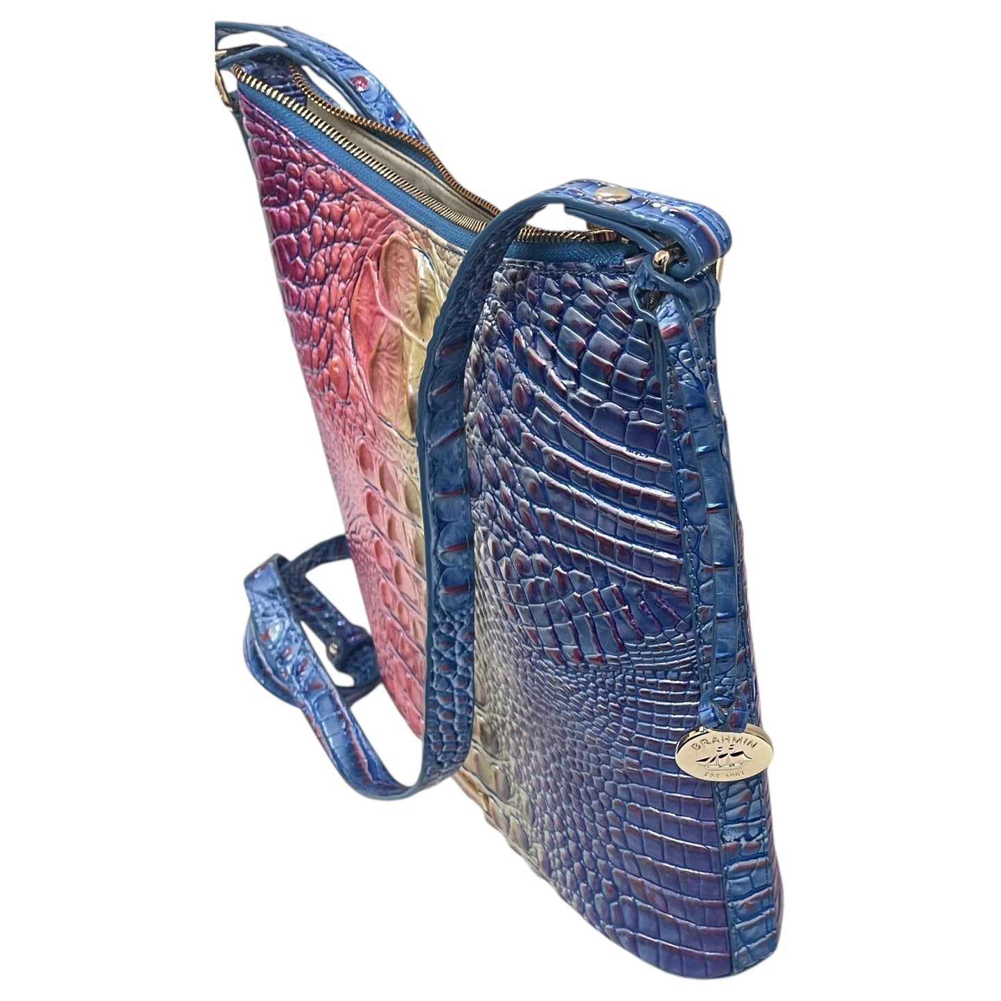 Crossbody Designer By Brahmin In Pink, Size:Medium