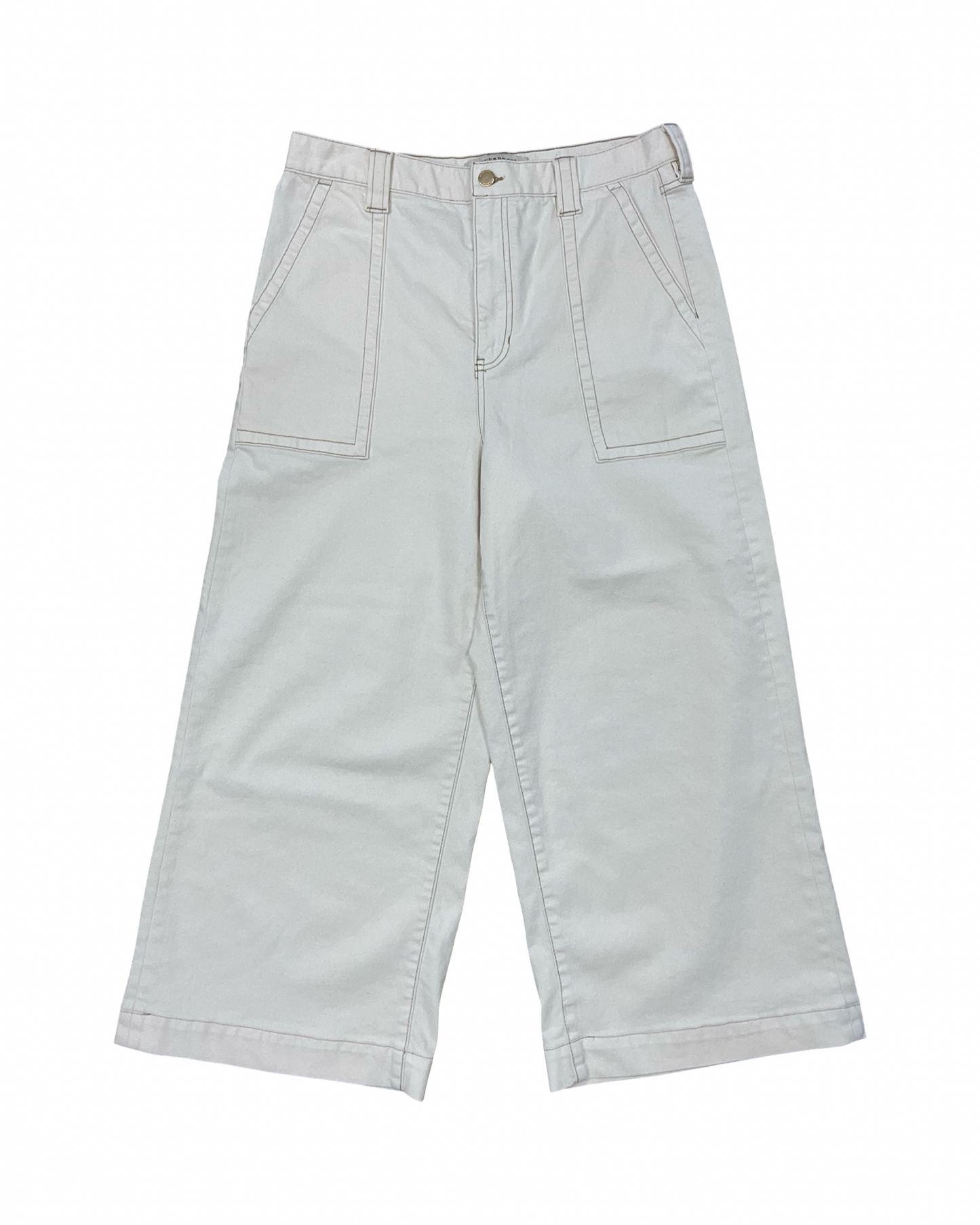 Jeans Wide Leg By Liverpool In Cream Denim, Size:14